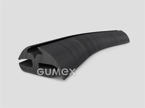 Profil für Fahrzeugfenster, 17x27/5/3mm, passt Zwickel 00598018, 60°ShA, EPDM, -40°C/+100°C, schwarz, 